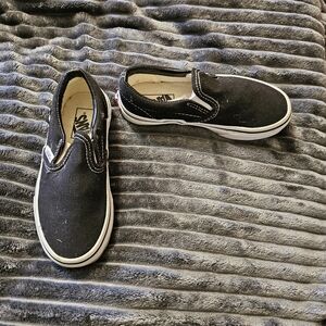 Vans Kids Black Slip-On Sneakers